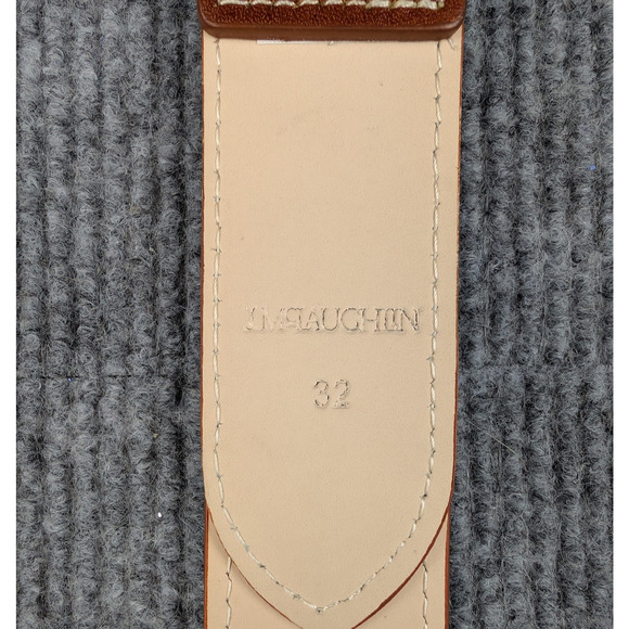 J Mclaughlin Leather Belt Women 32 Woven Texture Brown Rattan Style Beach Resort main image 7